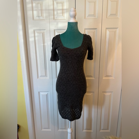 Free People knit puff sleeve lined boho indie sleaze dress - Picture 7 of 10